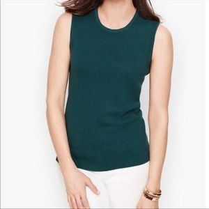 C By Bloomingdale’s Sleeveless Cashmere Sweater Vest Green Women's Size M